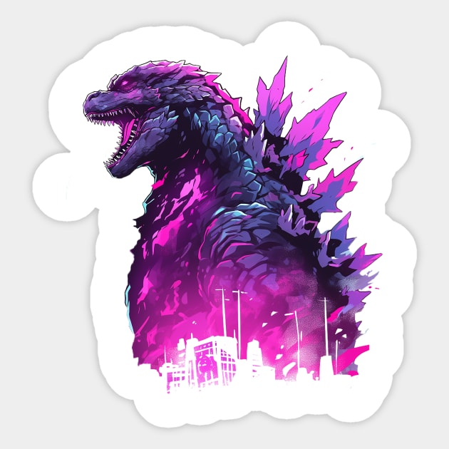 godzilla Sticker by piratesnow